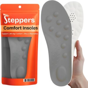 Original Steppers Insoles, 2026 4D Steppers Comfort Boosting Massage Insole, Memory Foam Thermal Insoles, Comfy Insole with Arch Support for Men and Women
