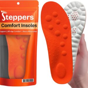 Original Steppers Insoles, 2026 4D Steppers Comfort Boosting Massage Insole, Memory Foam Thermal Insoles, Comfy Insole with Arch Support for Men and Women