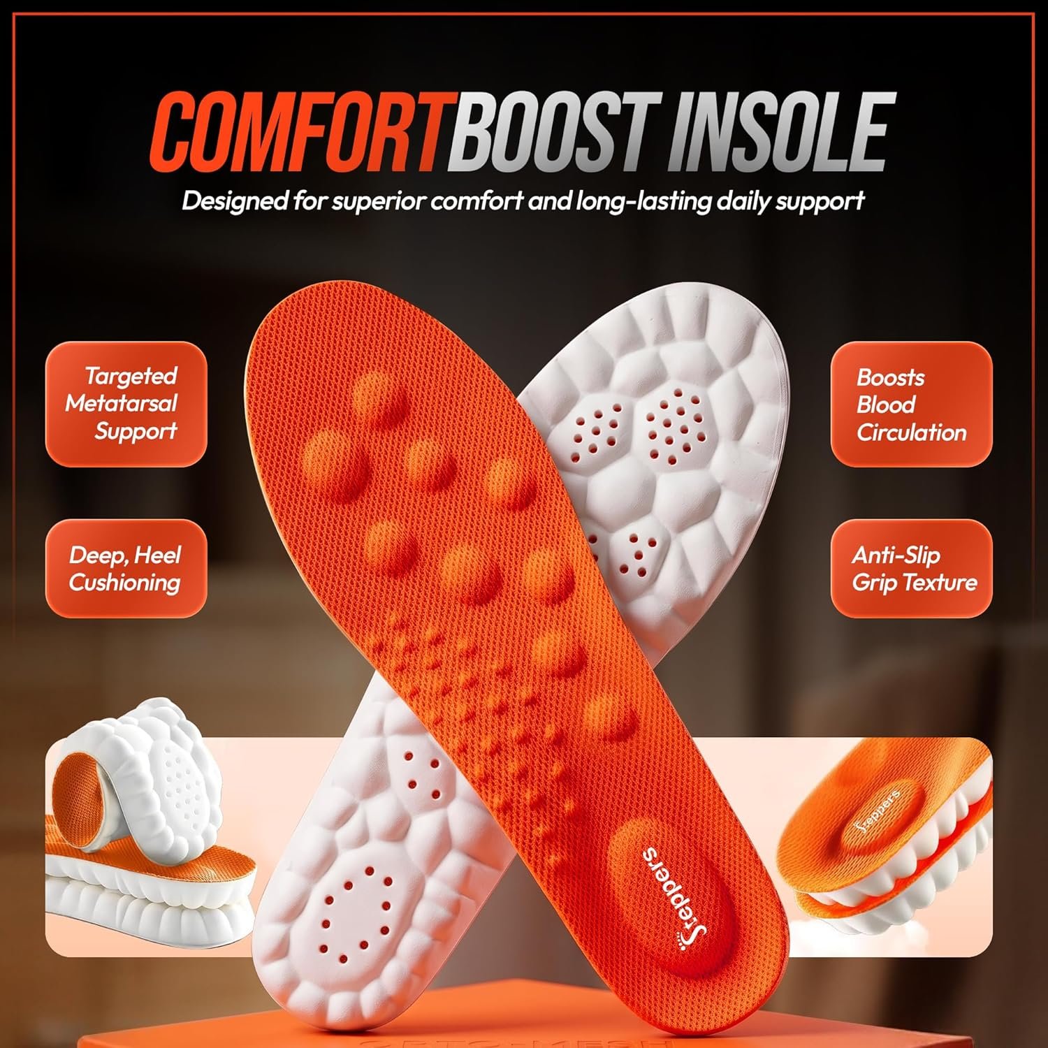 Steppers Comfort Boosting Massage Insole for Men and Women - Image 7