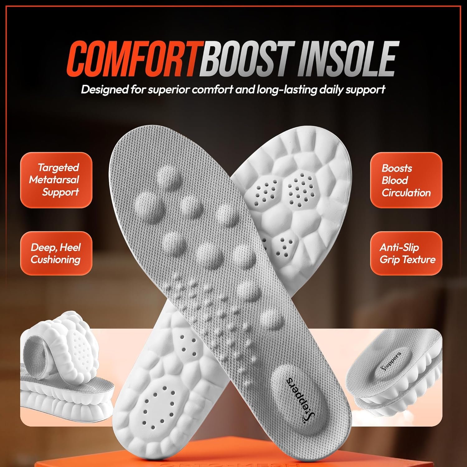 Steppers Comfort Boosting Massage Insole for Men and Women - Image 7